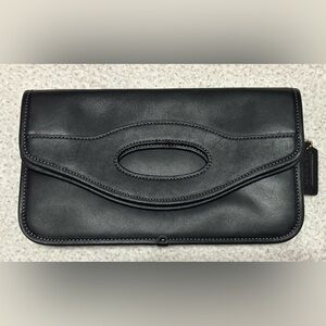 COACH Foldover Cut Out Clutch Crossbody